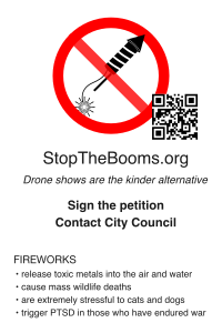 Stop the Booms postcard